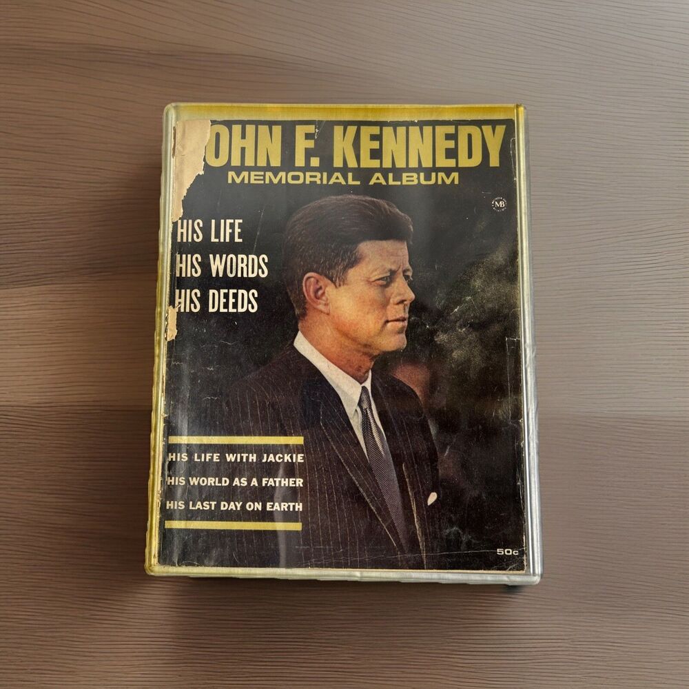 John F. Kennedy Memorial Album 1964 vintage magazine in sleeve